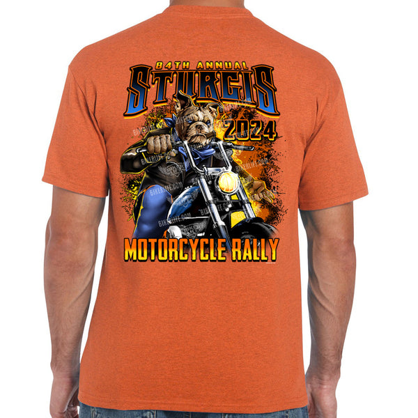 2024 Sturgis Motorcycle Rally Motorcycle Bulldog TShirt Print Art