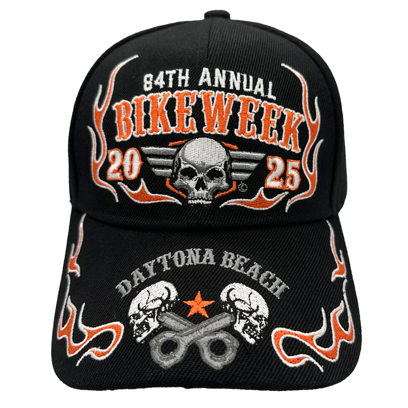 2025 Bike Week Daytona Beach Allover Skull Hat