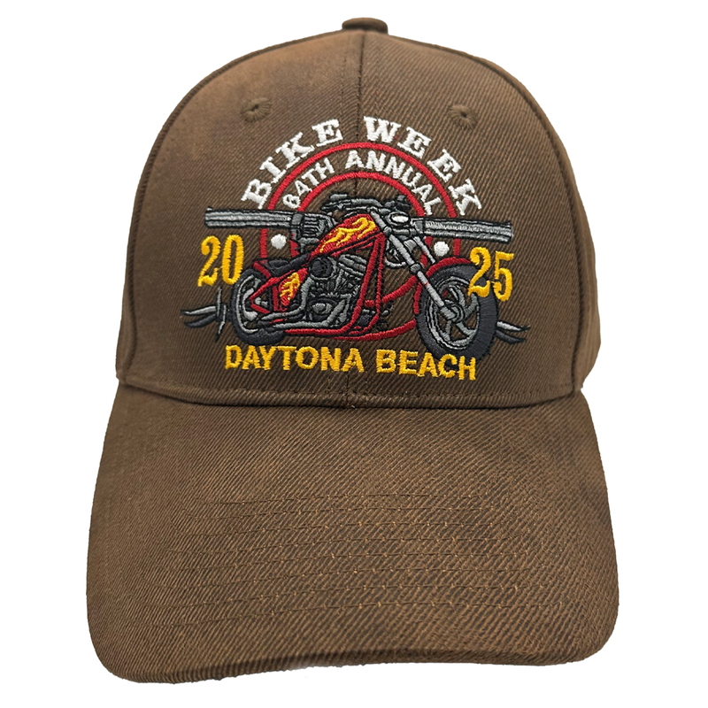 2025 Bike Week Daytona Beach Oil Stained Biker Guns Hat