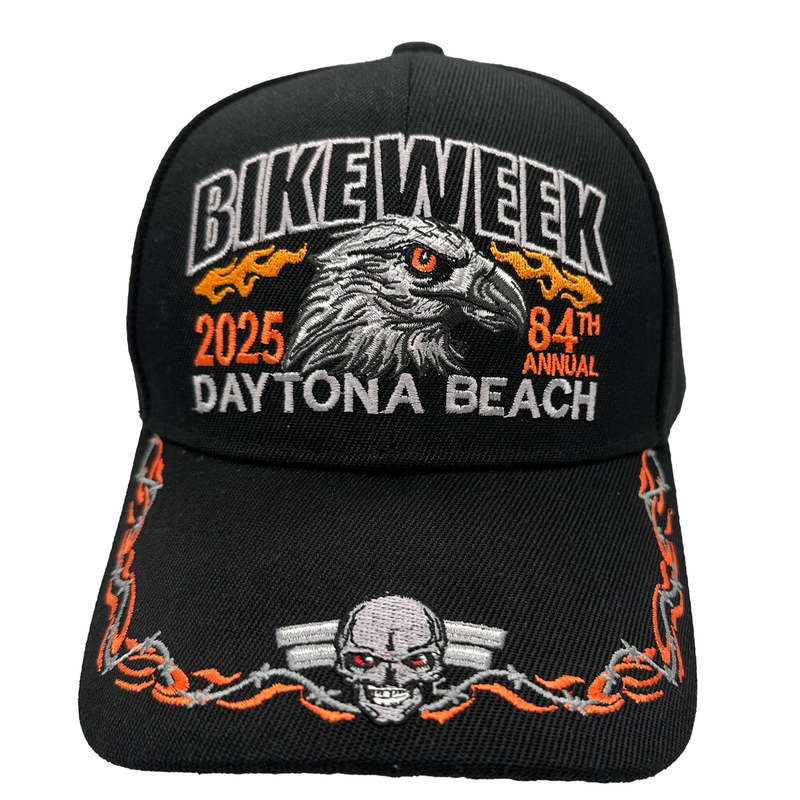 2025 Bike Week Daytona Beach Barbwire Eagle Hat