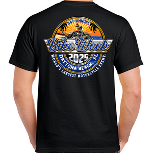 2025 Bike Week Daytona Beach Retro Label T-Shirt