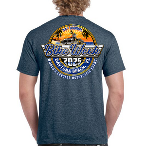 2025 Bike Week Daytona Beach Retro Label T-Shirt