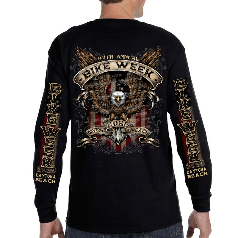 2025 Bike Week Daytona Beach Vintage American Eagle Long Sleeve