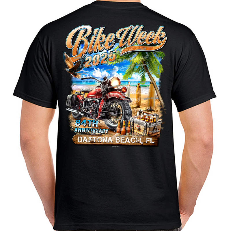 2025 Bike Week Daytona Beach Chill Beach T-Shirt