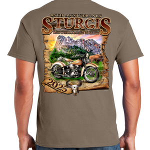 2025 Sturgis Motorcycle Rally Rushmore Map T-Shirt