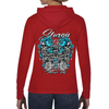 Ladies 2025 Sturgis Motorcycle Rally Rose Skull Wings Long Sleeve Hoodie