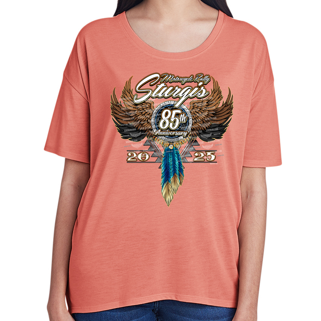 Ladies 2025 Sturgis Motorcycle Rally Dreamcatcher T-Shirt