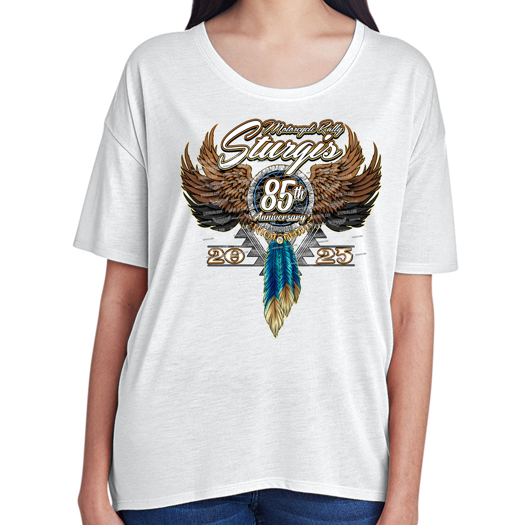 Ladies 2025 Sturgis Motorcycle Rally Dreamcatcher T-Shirt