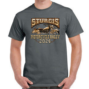 2024 Sturgis Motorcycle Rally Cattle Skull T-Shirt