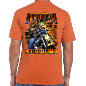 2024 Sturgis Motorcycle Rally Motorcycle Bulldog T-Shirt