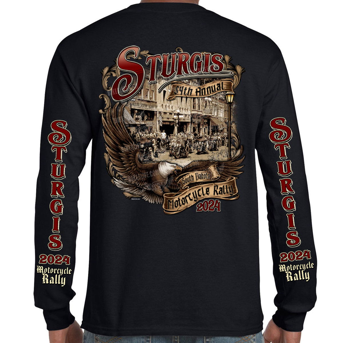 2024 Sturgis Motorcycle Rally Legendary Main Street Long Sleeve – Print Art  Wholesale