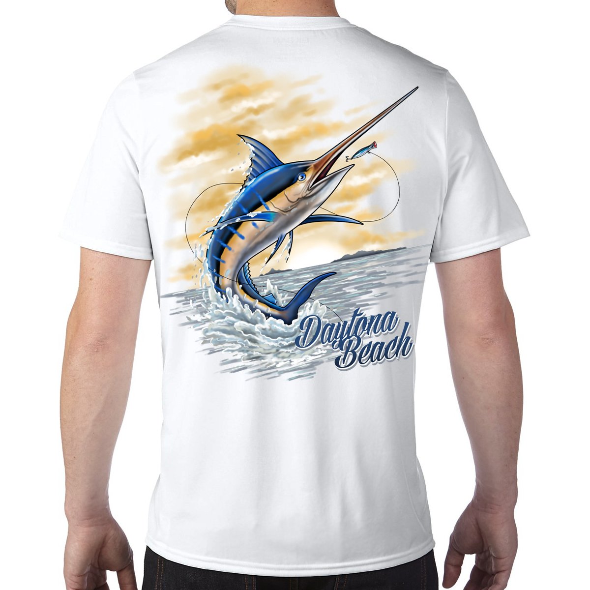 Daytona Beach, FL Florida's Marlin Performance Polyester Shirt – Print Art  Wholesale