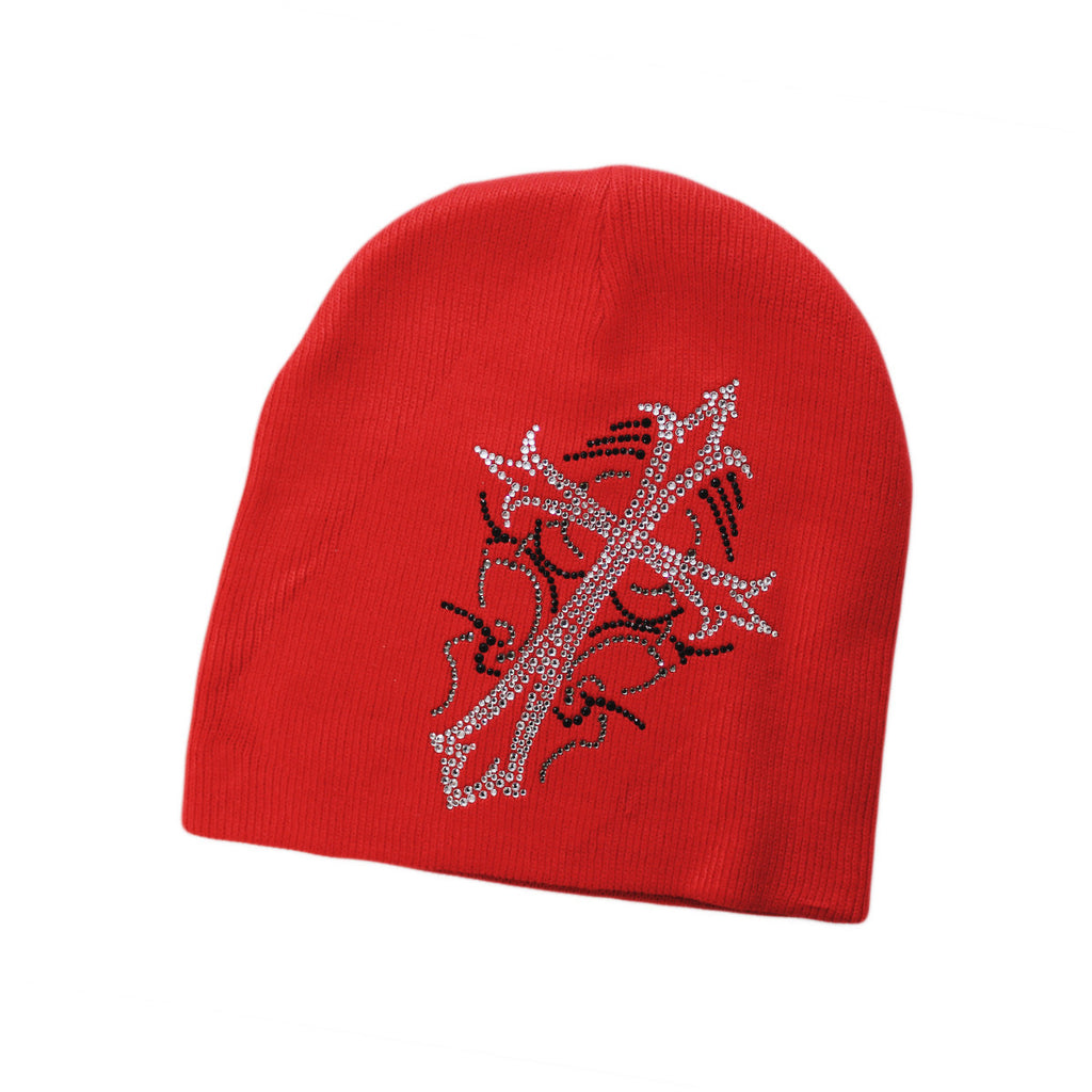 Cross Rhinestone Beanie