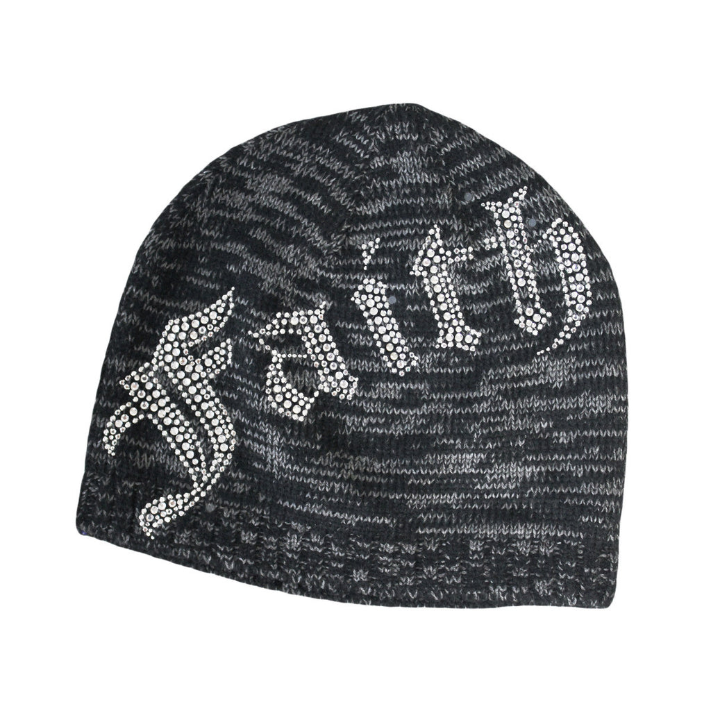 Faith Knit Rhinestone Beanie