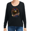 Ladies One Eyed Jack's Saloon Front Printed Cool Bear Freedom Long Sleeve T-Shirt