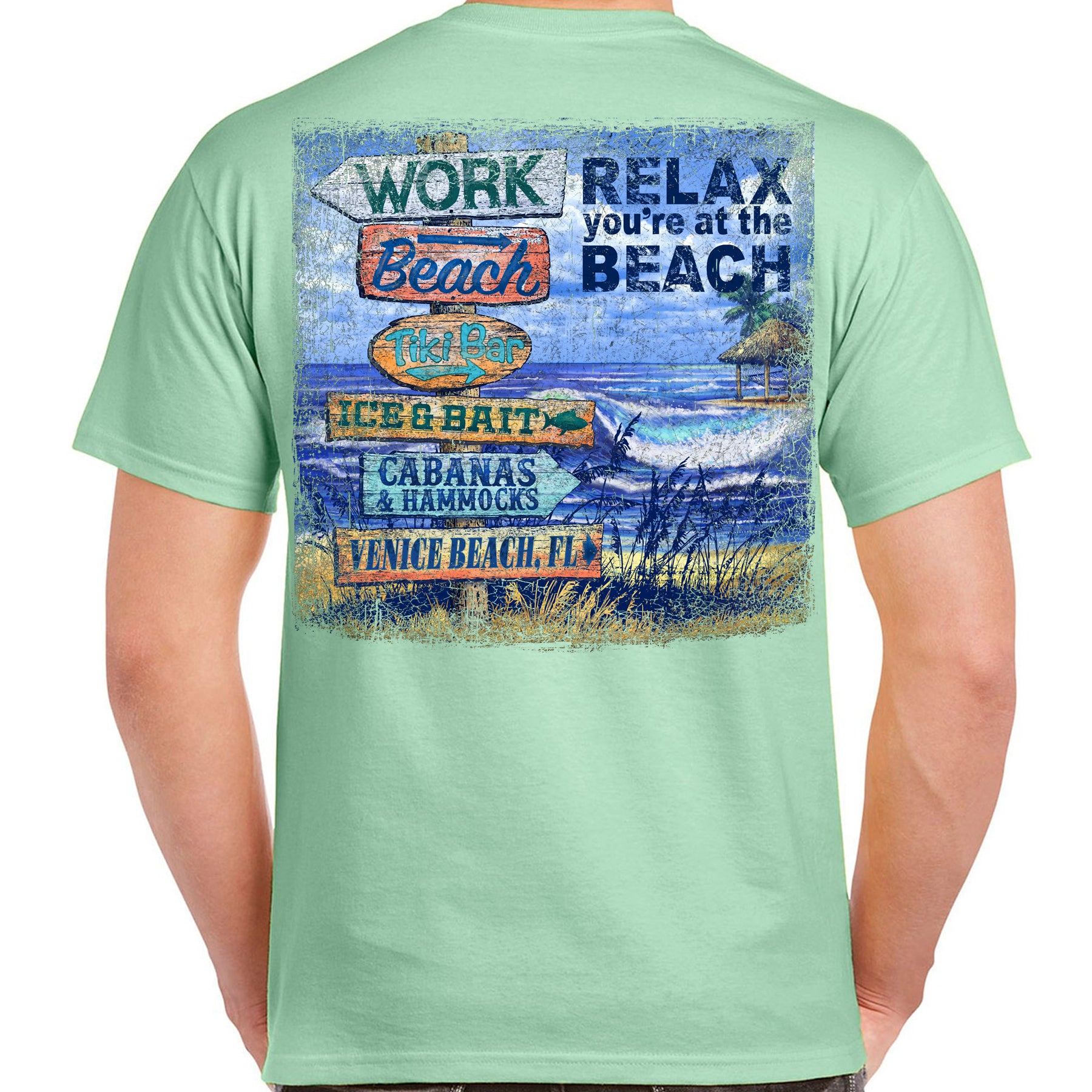– Wholesale FL Beach T-Shirt Venice Art Destination Print Beach,